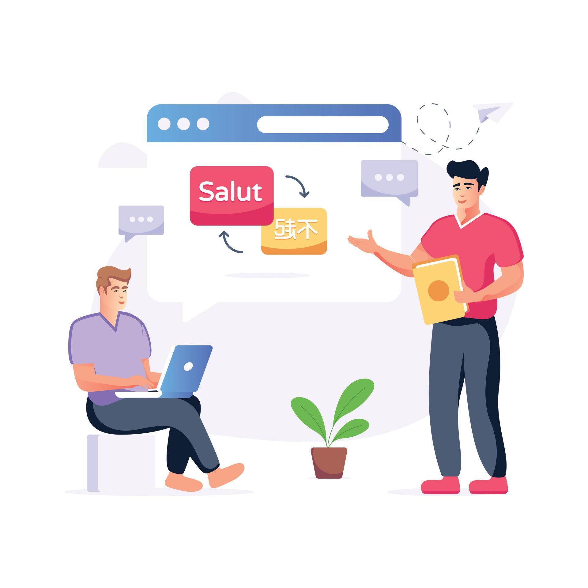 Online interpreter flat illustration is up for premium use 7712020