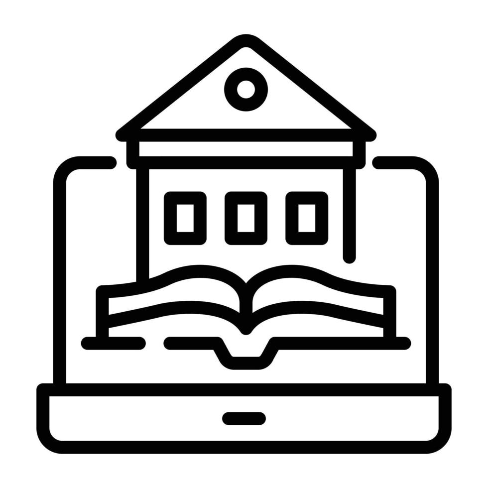 An icon of education app doodle design vector