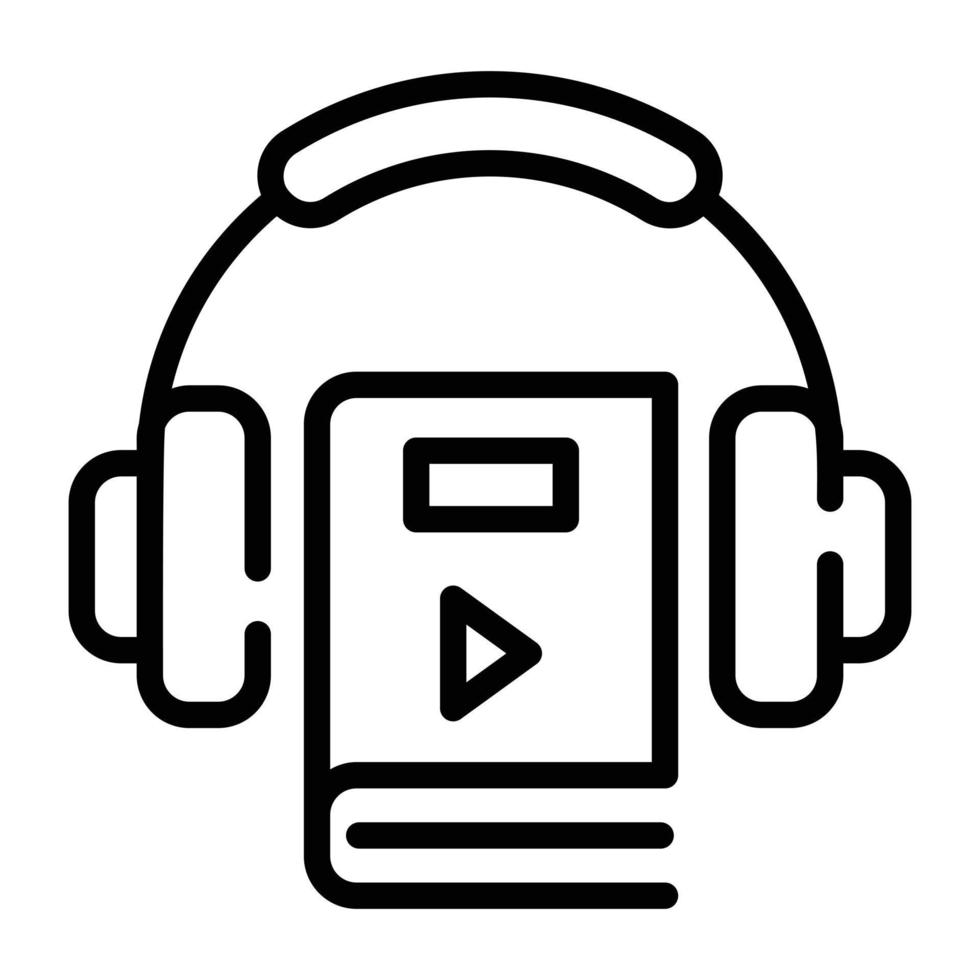 A video learning hand drawn icon vector
