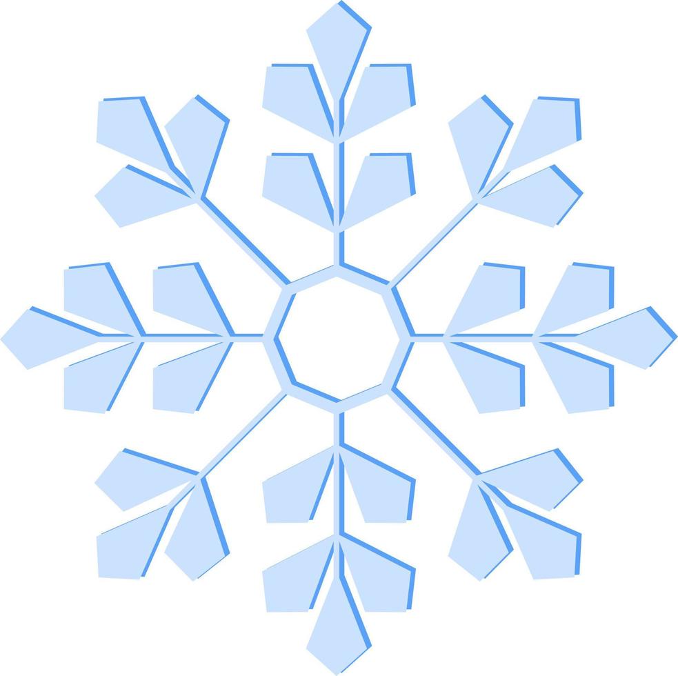 Snowflake semi flat color vector element