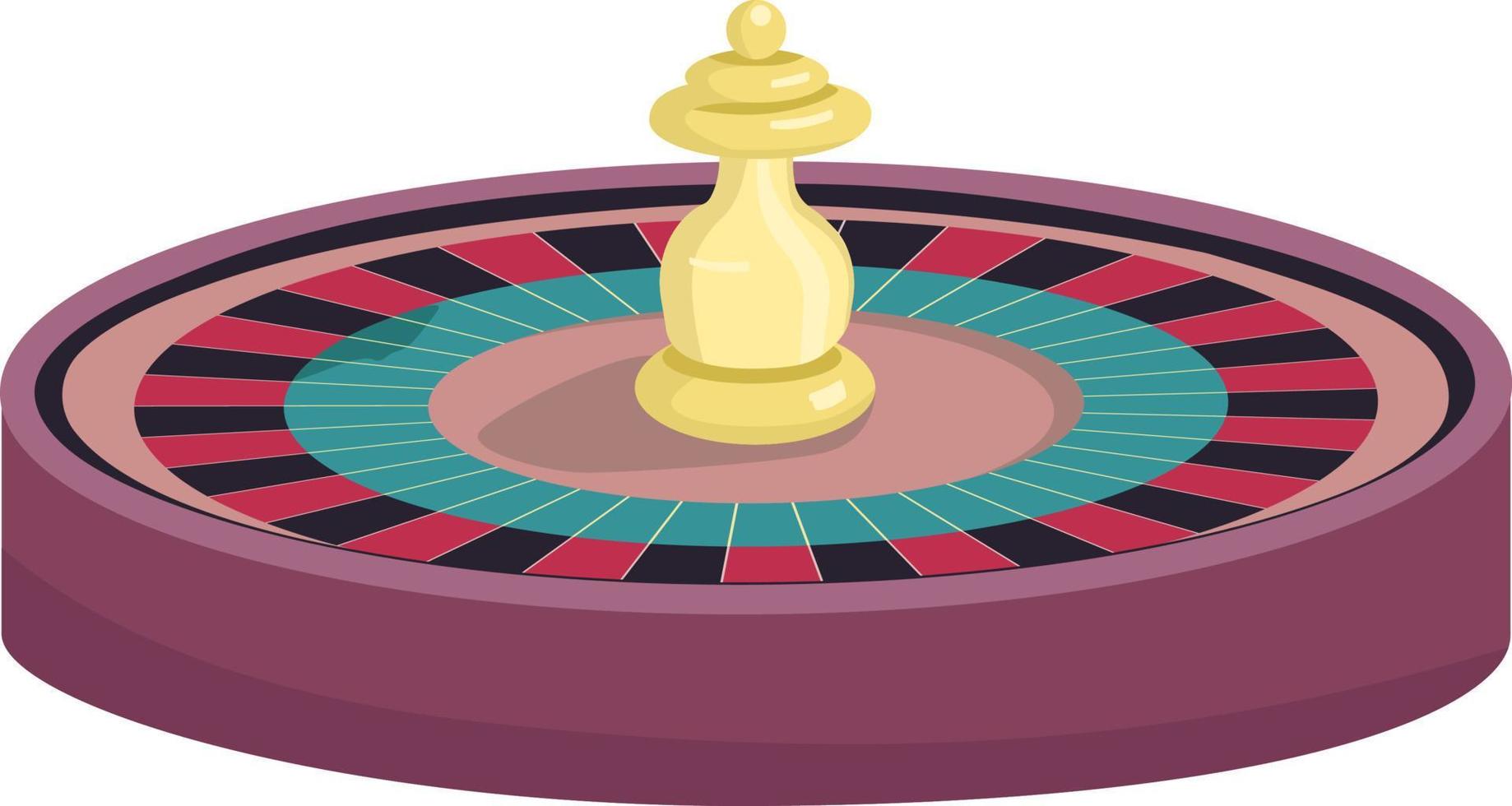 Roulette wheel semi flat color vector element