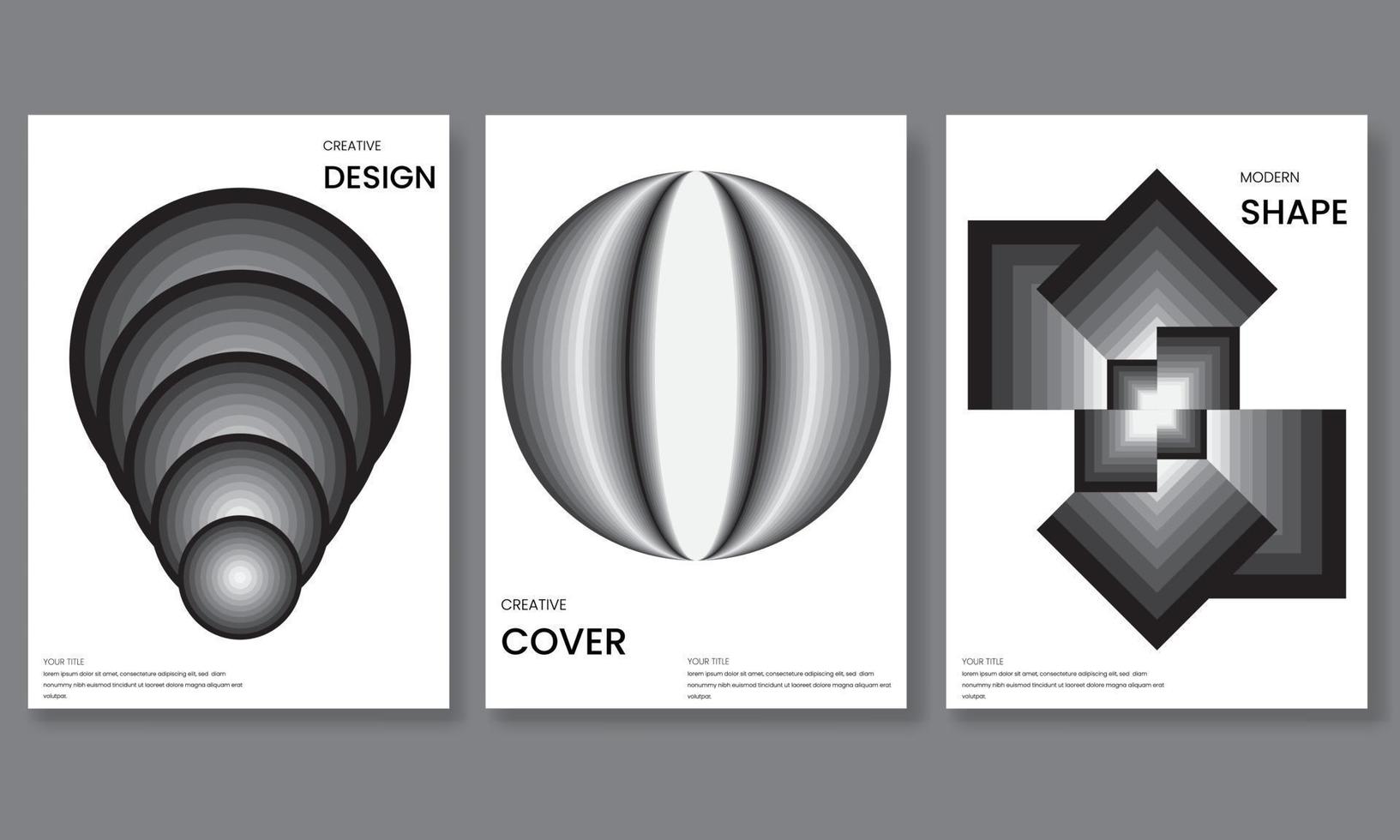 Modern, abstract geometric poster design template. Minimal, futuristic composition of shapes.. Applicable for website and print related items.Monochrome Patterns. vector