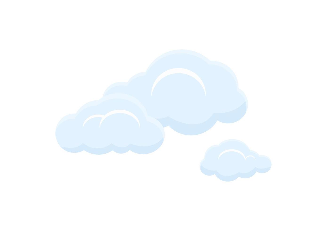 set of cartoon cloud collection vector