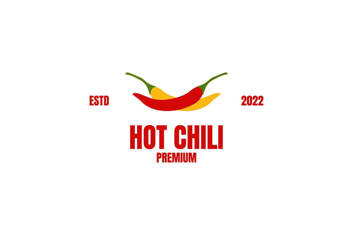 Flat hot chili icon logo design illustration vector template