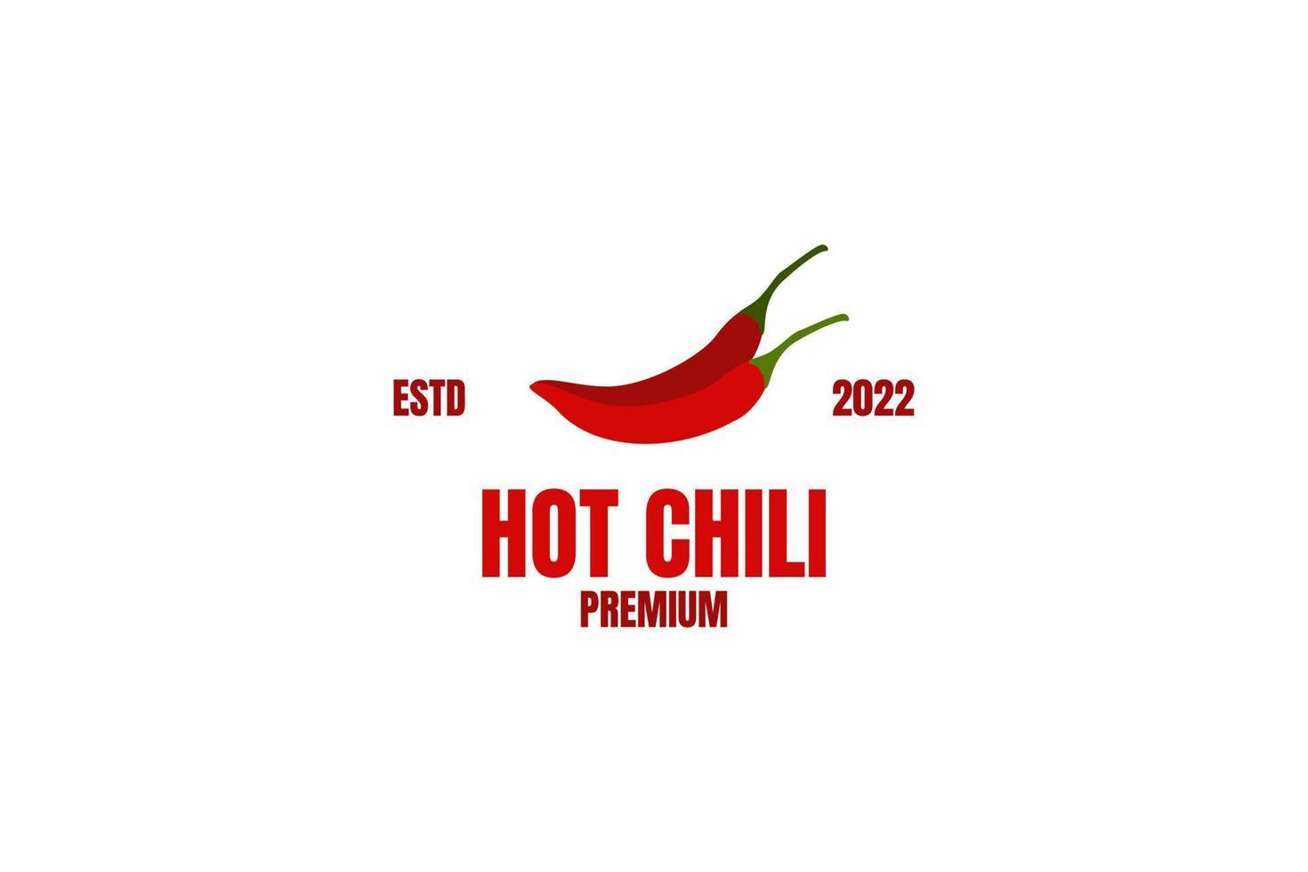 Flat hot chili icon logo design illustration vector template