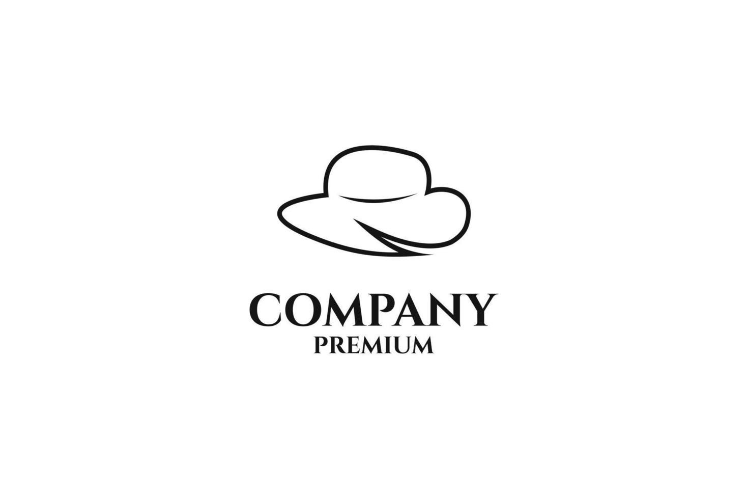 Flat modern hat logo illustration design vector template