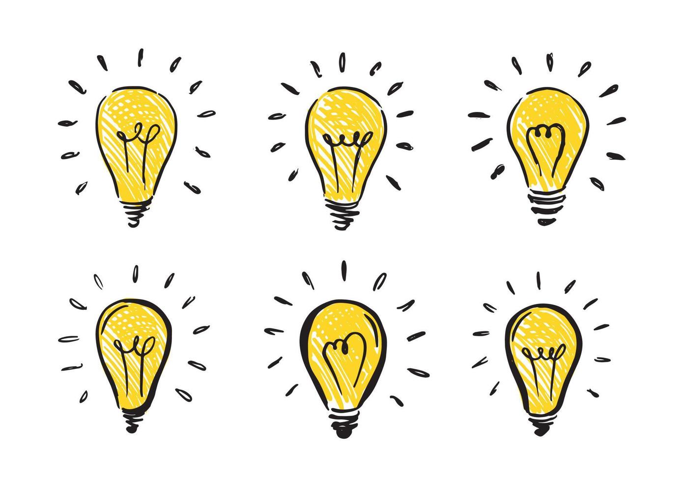 Light Bulb. Concept and ideas, hand-drawn illustration. Vector. vector