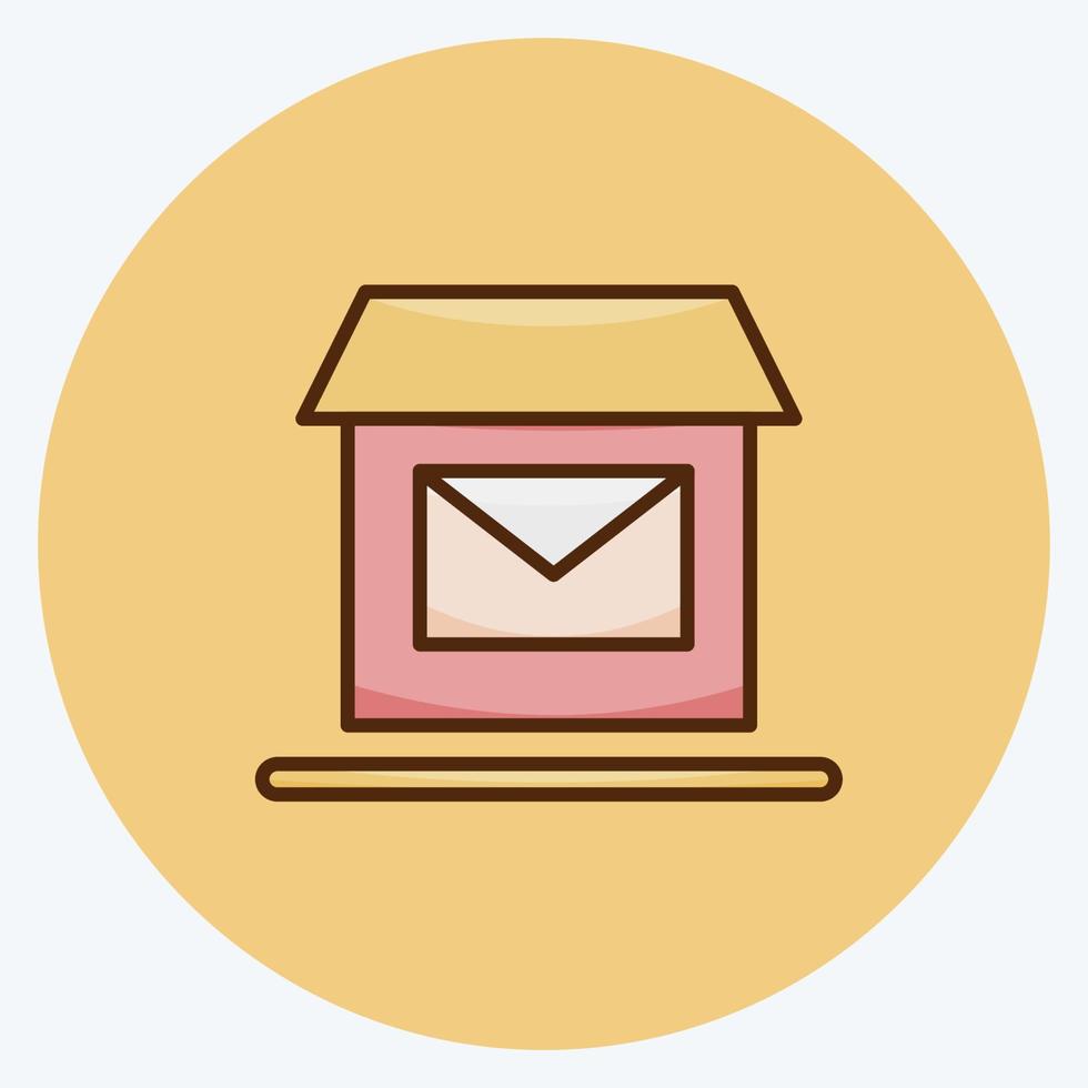 Icon Postal. suitable for education symbol. flat style. simple design editable. design template vector. simple illustration vector