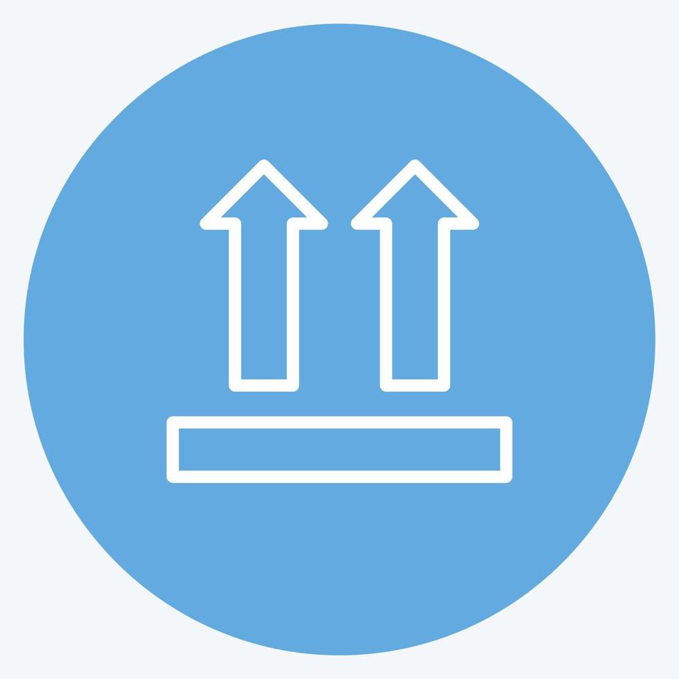 Icon This Side Up. suitable for education symbol. blue eyes style. simple design editable. design template vector. simple illustration vector
