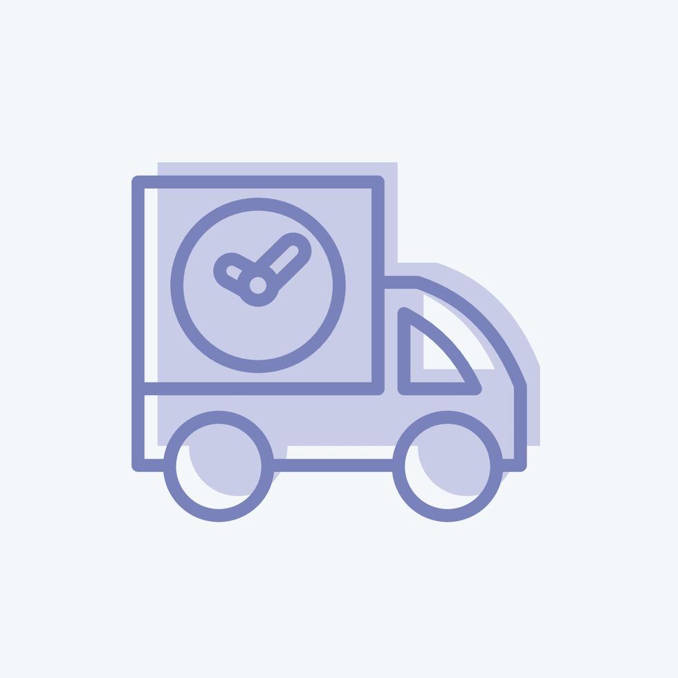 Icon Fast Shipping. suitable for education symbol. two tone style. simple design editable. design template vector. simple illustration vector