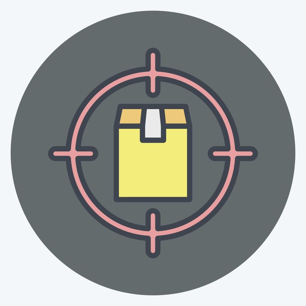 Icon Parcel Tracking. suitable for education symbol. color mate style. simple design editable. design template vector. simple illustration vector