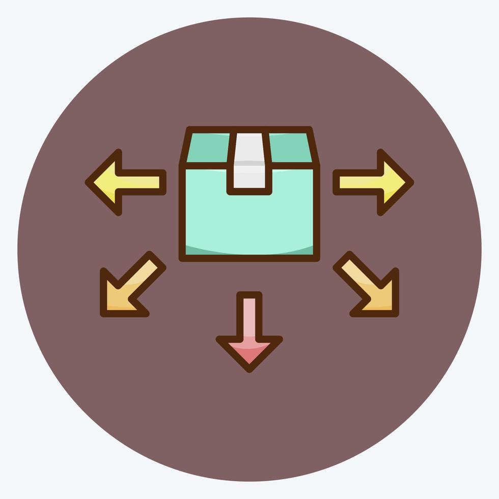 Icon Distribution. suitable for education symbol. flat style. simple design editable. design template vector. simple illustration vector