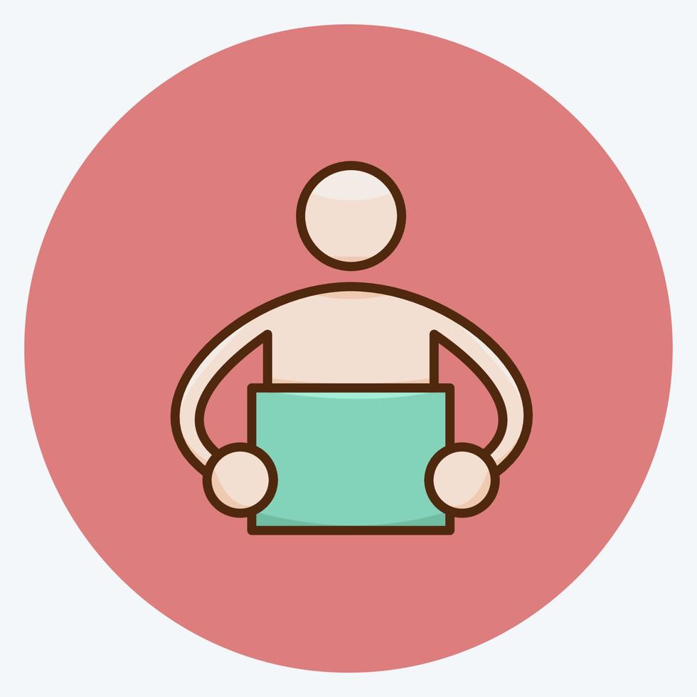 Icon Courier. suitable for education symbol. flat style. simple design editable. design template vector. simple illustration vector