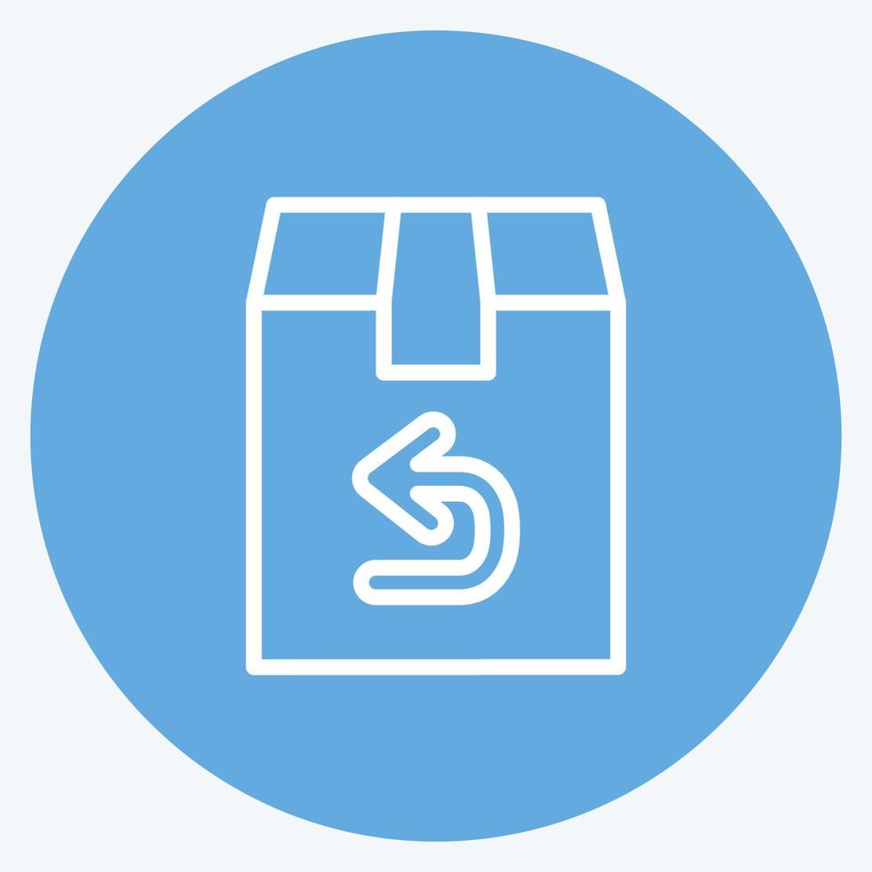Icon Return. suitable for education symbol. blue eyes style. simple design editable. design template vector. simple illustration vector
