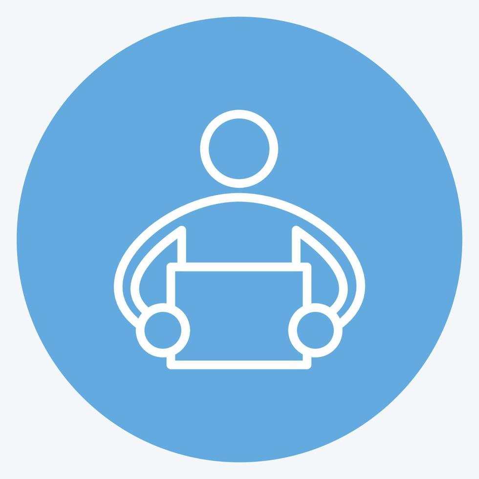 Icon Courier. suitable for education symbol. blue eyes style. simple design editable. design template vector. simple illustration vector