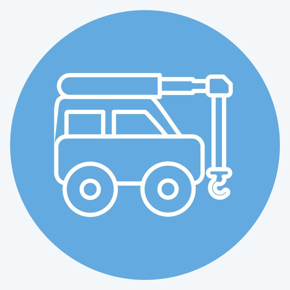 Icon Crane. suitable for Education symbol. blue eyes style. simple design editable. design template vector. simple illustration vector