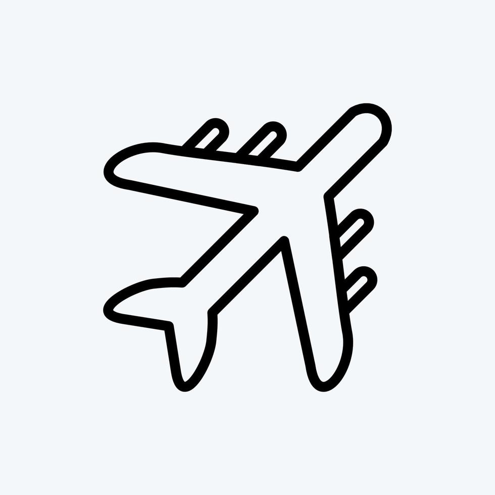 Icon Air Freight. suitable for education symbol. line style. simple design editable. design template vector. simple illustration vector