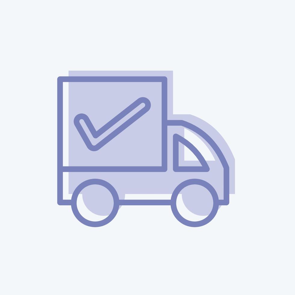 Icon Shipment. suitable for education symbol. two tone style. simple design editable. design template vector. simple illustration vector