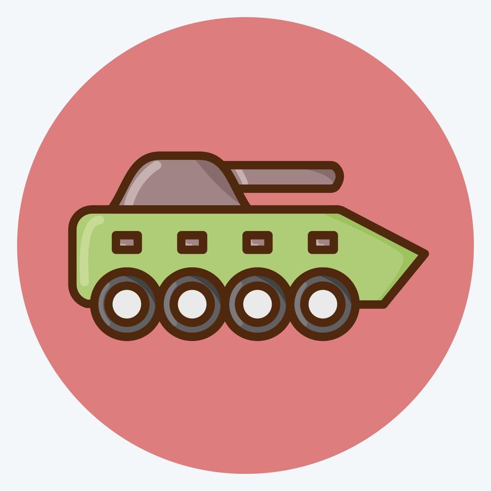icono de tanque de infantería. adecuado para el símbolo de la educación. estilo plano diseño simple editable. vector de plantilla de diseño. ilustración sencilla