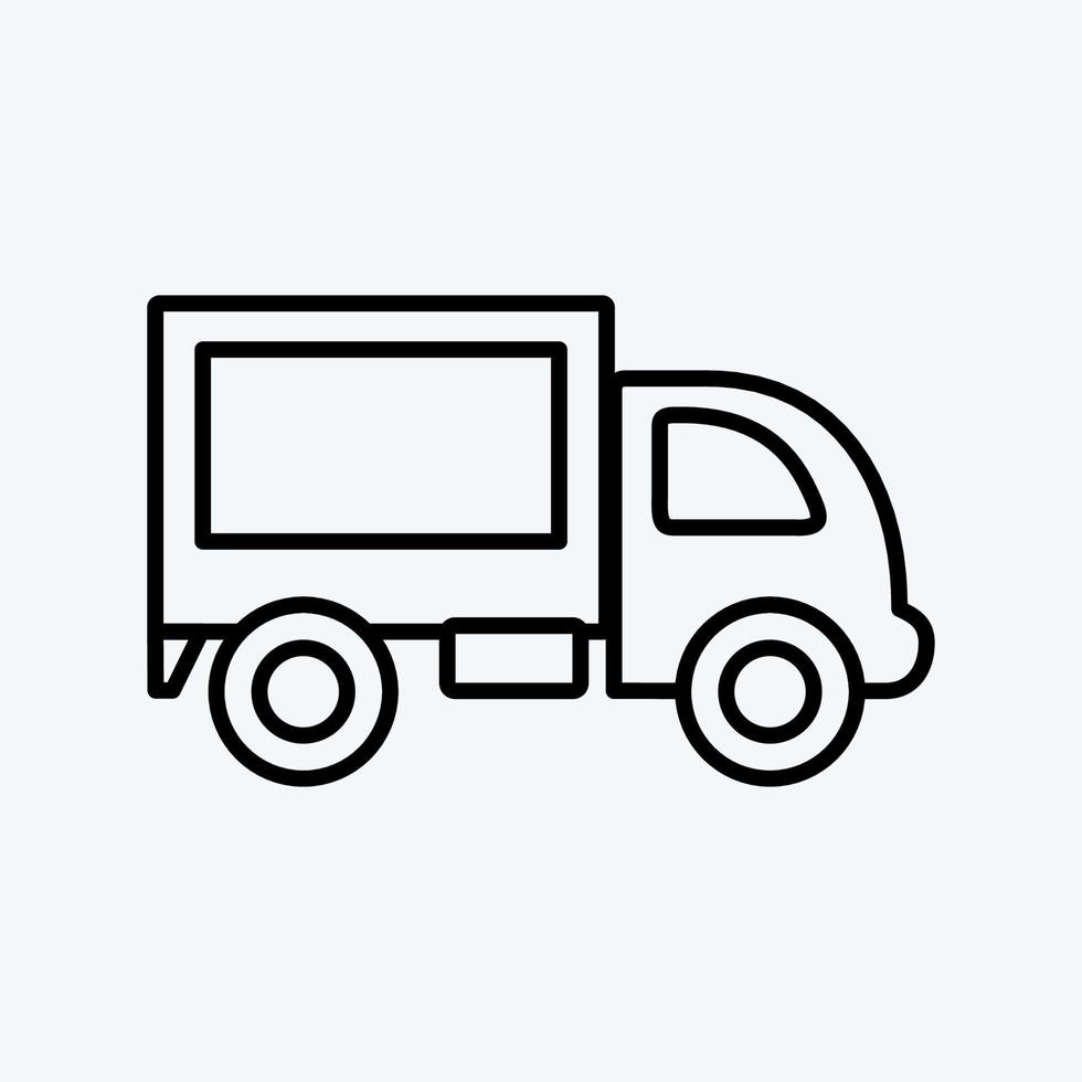 Icon Truck. suitable for education symbol. line style. simple design editable. design template vector. simple illustration vector
