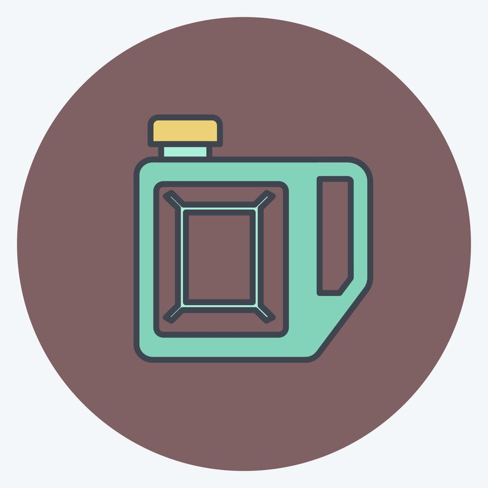 icono de lata de gasolina. adecuado para el símbolo de la educación. estilo compañero de color. diseño simple editable. vector de plantilla de diseño. ilustración sencilla