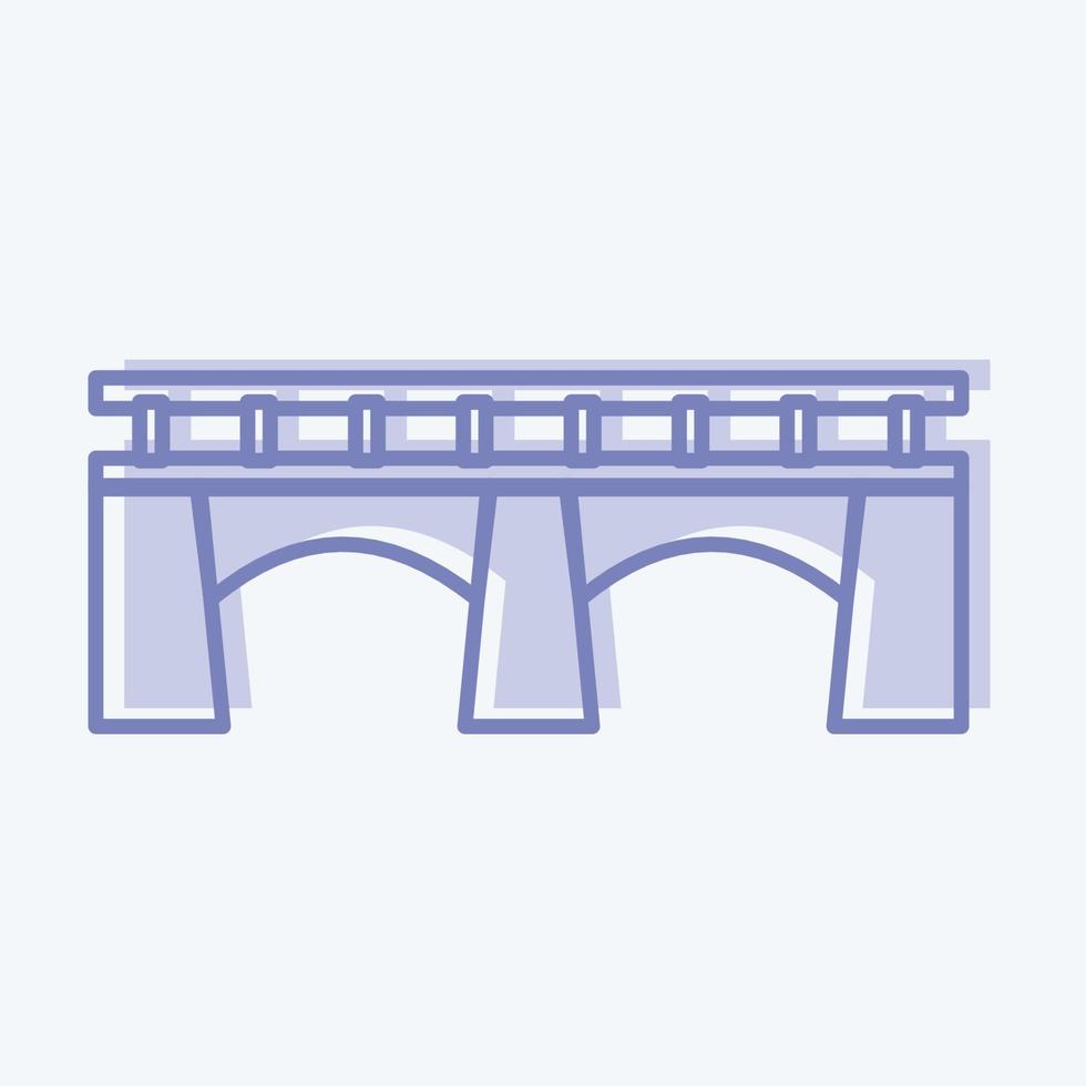 Icon Bridge. suitable for education symbol. two tone style. simple design editable. design template vector. simple illustration vector