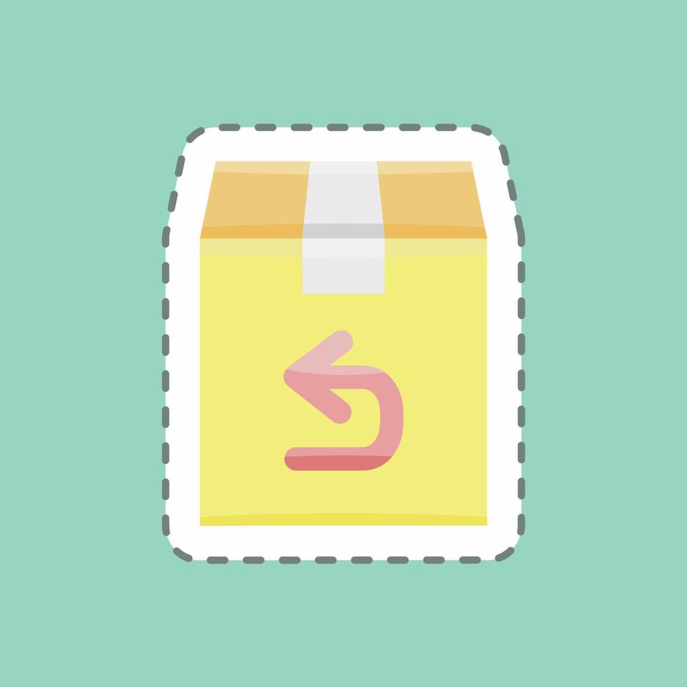 Sticker line cut Return. suitable for education symbol. simple design editable. design template vector. simple illustration vector