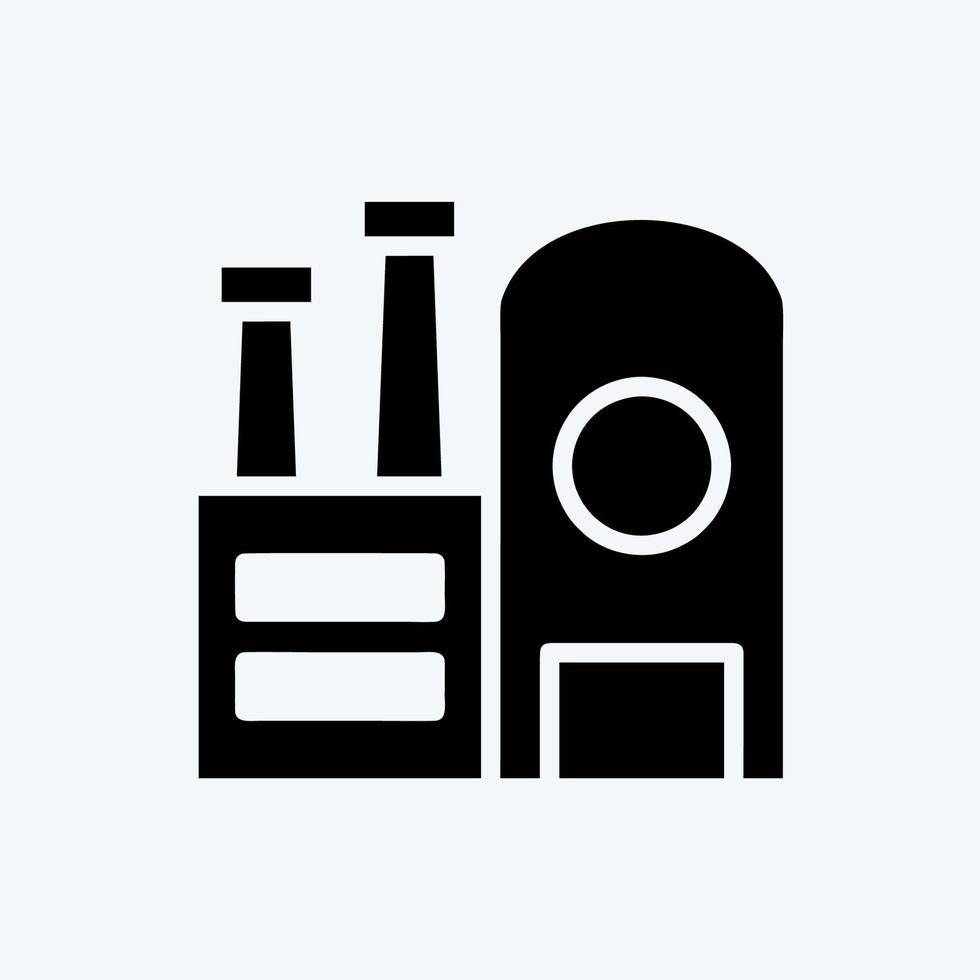 Icon Industrial. suitable for education symbol. glyph style. simple design editable. design template vector. simple illustration vector