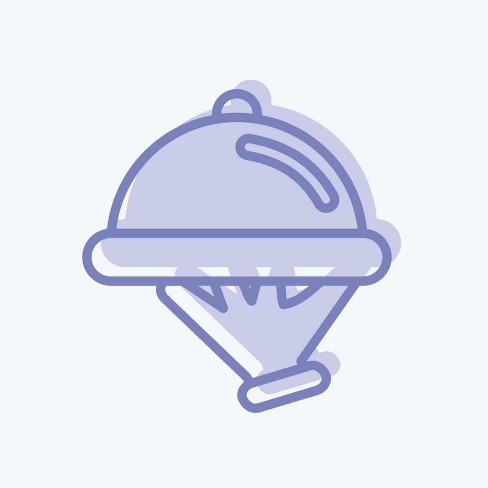 Icon Food Delivery. suitable for education symbol. two tone style. simple design editable. design template vector. simple illustration vector
