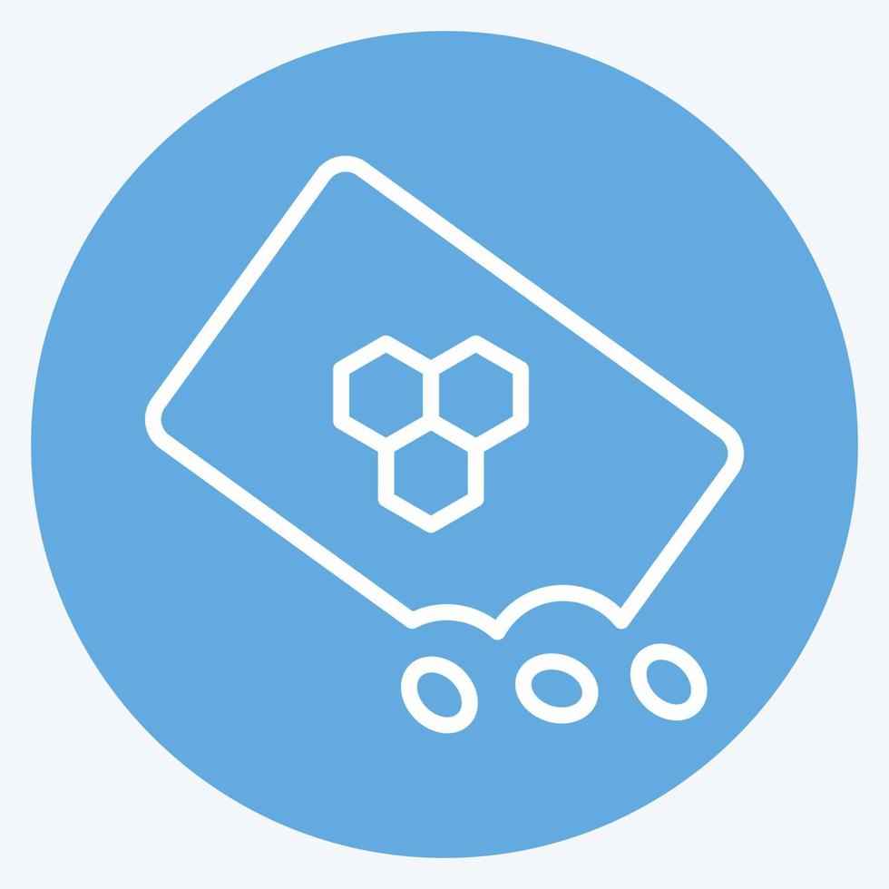 Icon Honey Plants Seeds. suitable for Bee Farm. Blue Eyes Style. simple design editable. design template vector. simple illustration vector