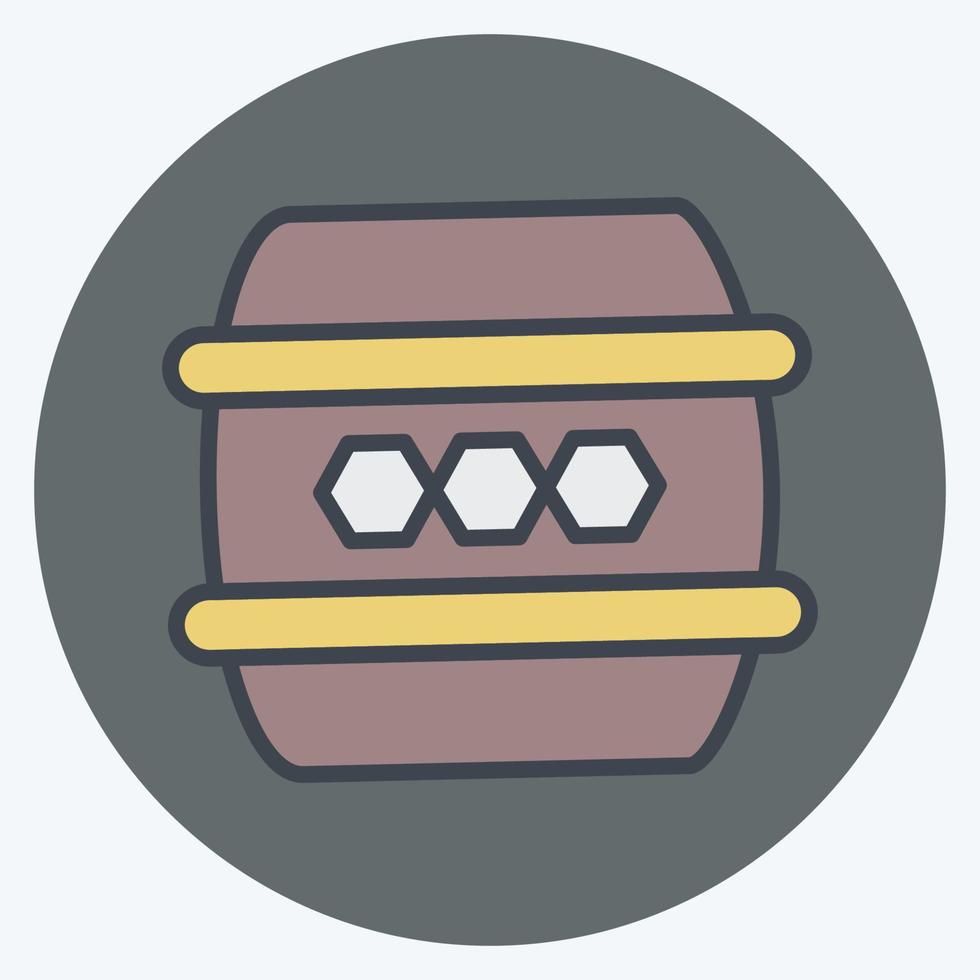 Icon Barrel. suitable for Bee Farm. Color Mate Style. simple design editable. design template vector. simple illustration vector