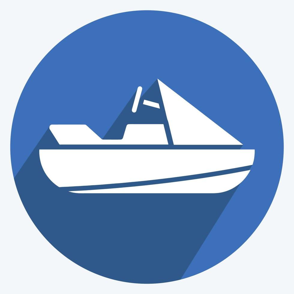 Icon Jet Ski. suitable for Education symbol. long shadow style. simple design editable. design template vector. simple illustration vector