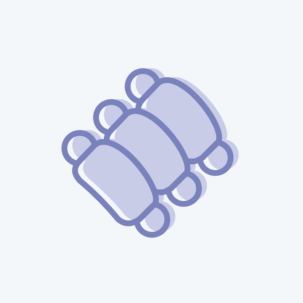 Icon Ribs. suitable for Meat. two tone style. simple design editable. design template vector. simple illustration vector