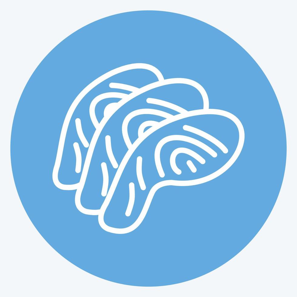 Icon Fish Fillet. suitable for Meat. blue eyes style. simple design editable. design template vector. simple illustration vector