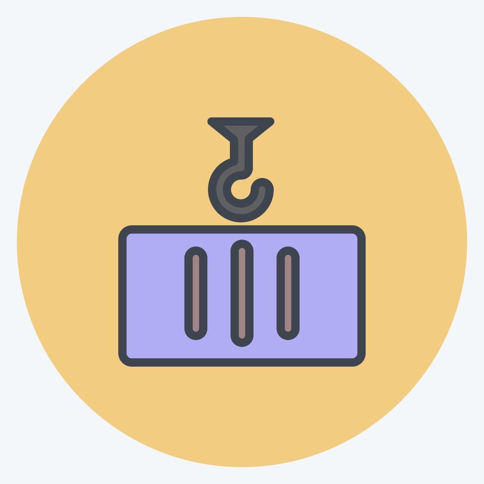 Icon Container. suitable for education symbol. color mate style. simple design editable. design template vector. simple illustration vector