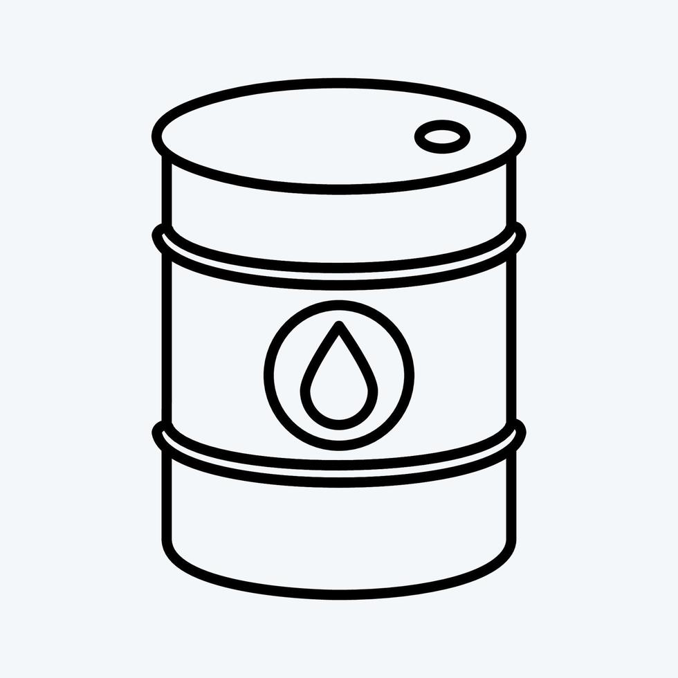 icono de barril de petróleo. adecuado para el símbolo de la educación. estilo de línea diseño simple editable. vector de plantilla de diseño. ilustración sencilla