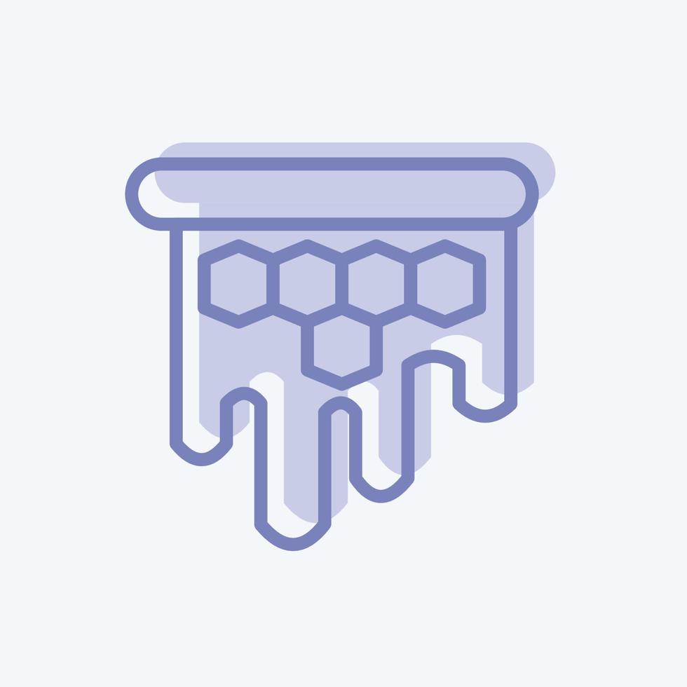 Icon Hive Frame. suitable for Bee Farm. two tone style. simple design editable. design template vector. simple illustration vector