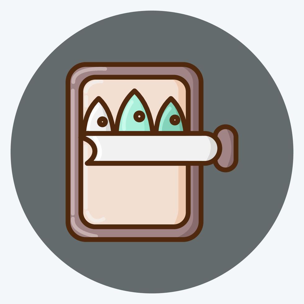 Icon Canned. suitable for Meat. flat style. simple design editable. design template vector. simple illustration vector
