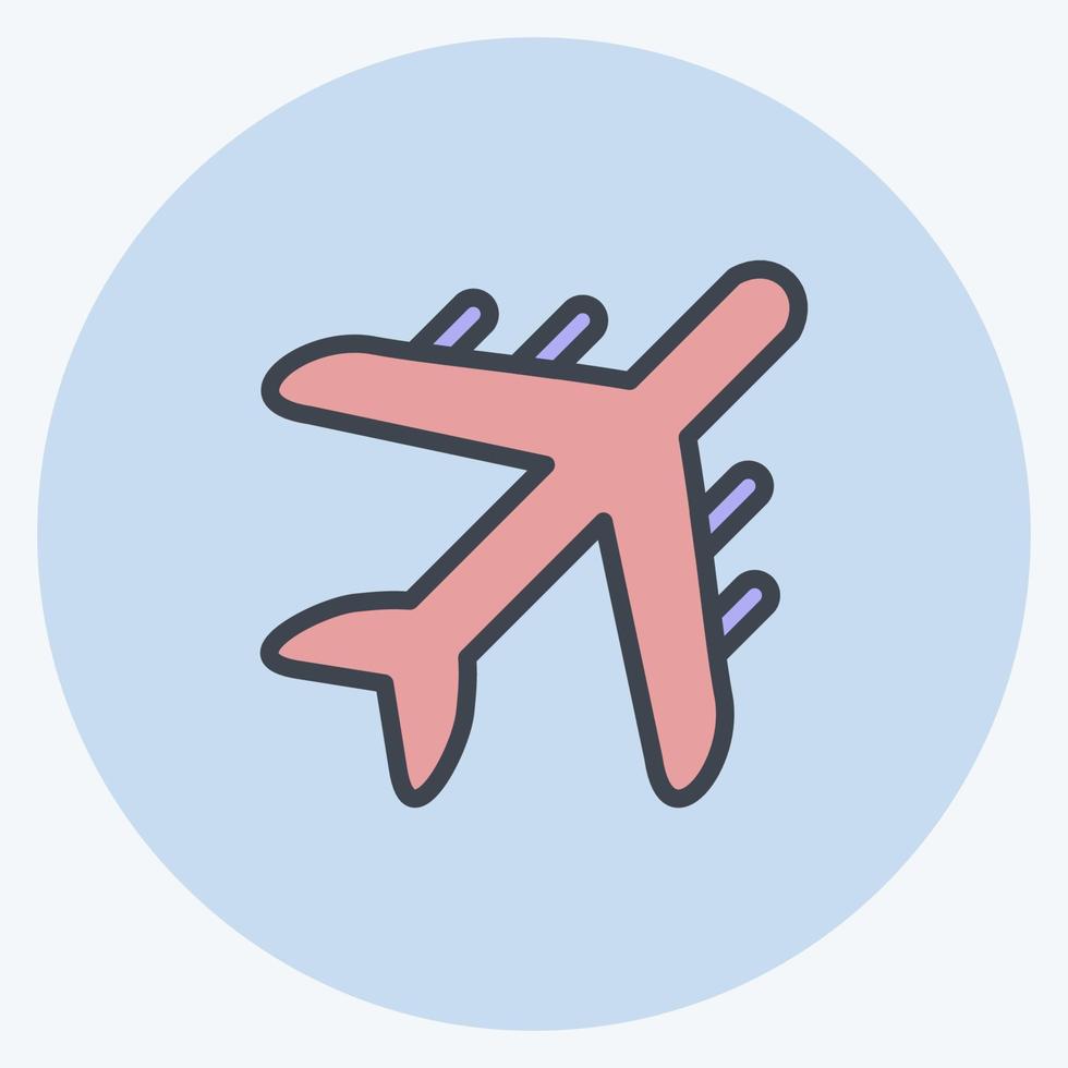Icon Air Freight. suitable for education symbol. color mate style. simple design editable. design template vector. simple illustration vector
