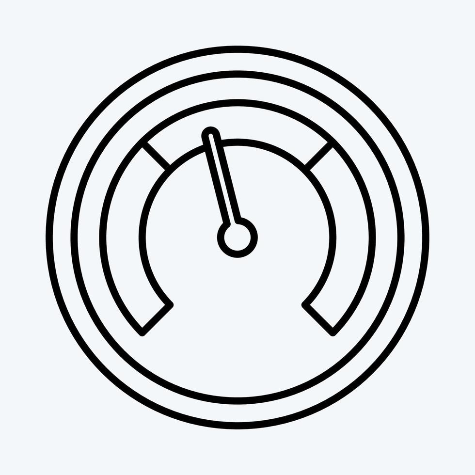 Icon Speedometer. suitable for education symbol. line style. simple design editable. design template vector. simple illustration vector