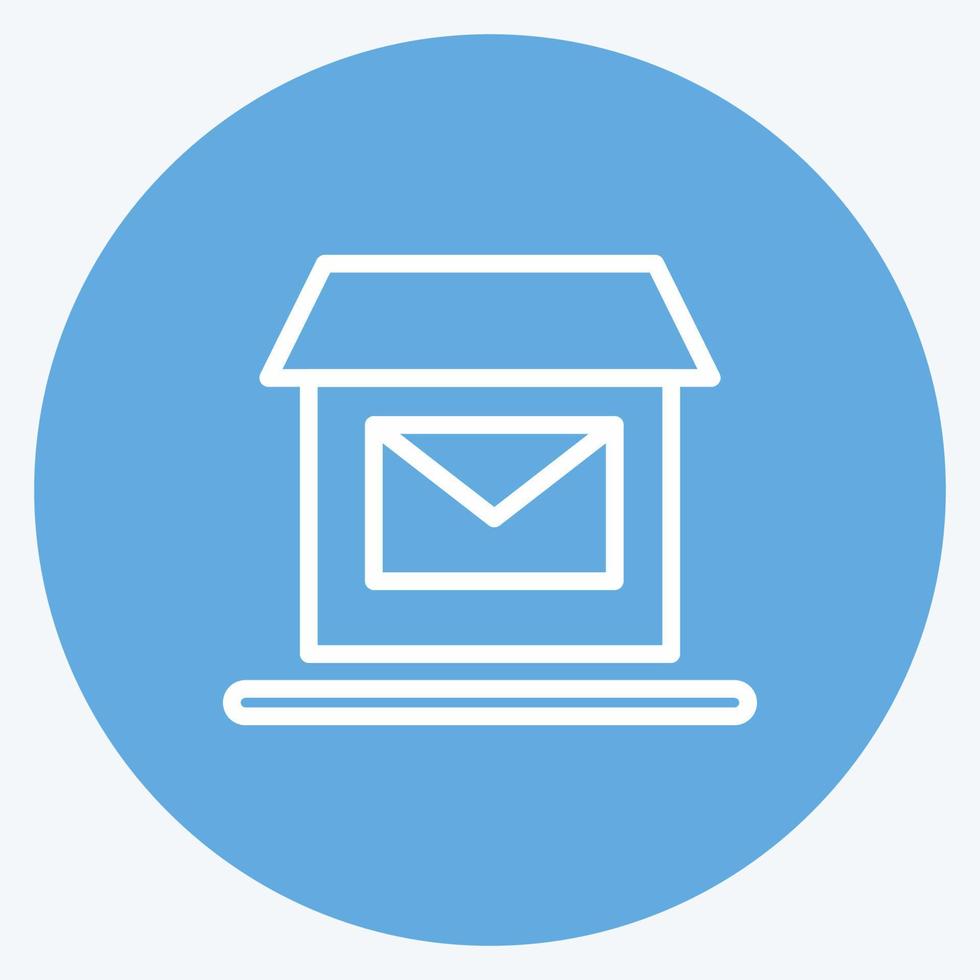 Icon Postal. suitable for education symbol. blue eyes style. simple design editable. design template vector. simple illustration vector