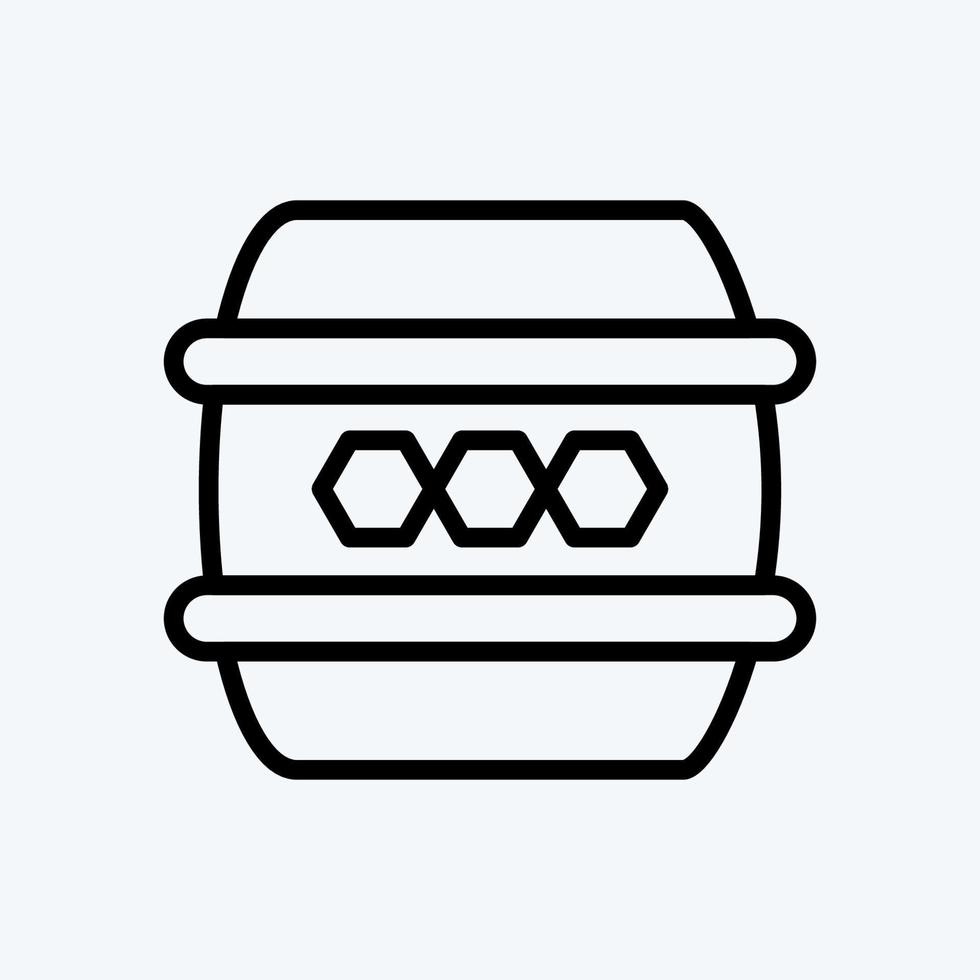 barril de icono. apto para granja de abejas. estilo de línea diseño simple editable. vector de plantilla de diseño. ilustración sencilla