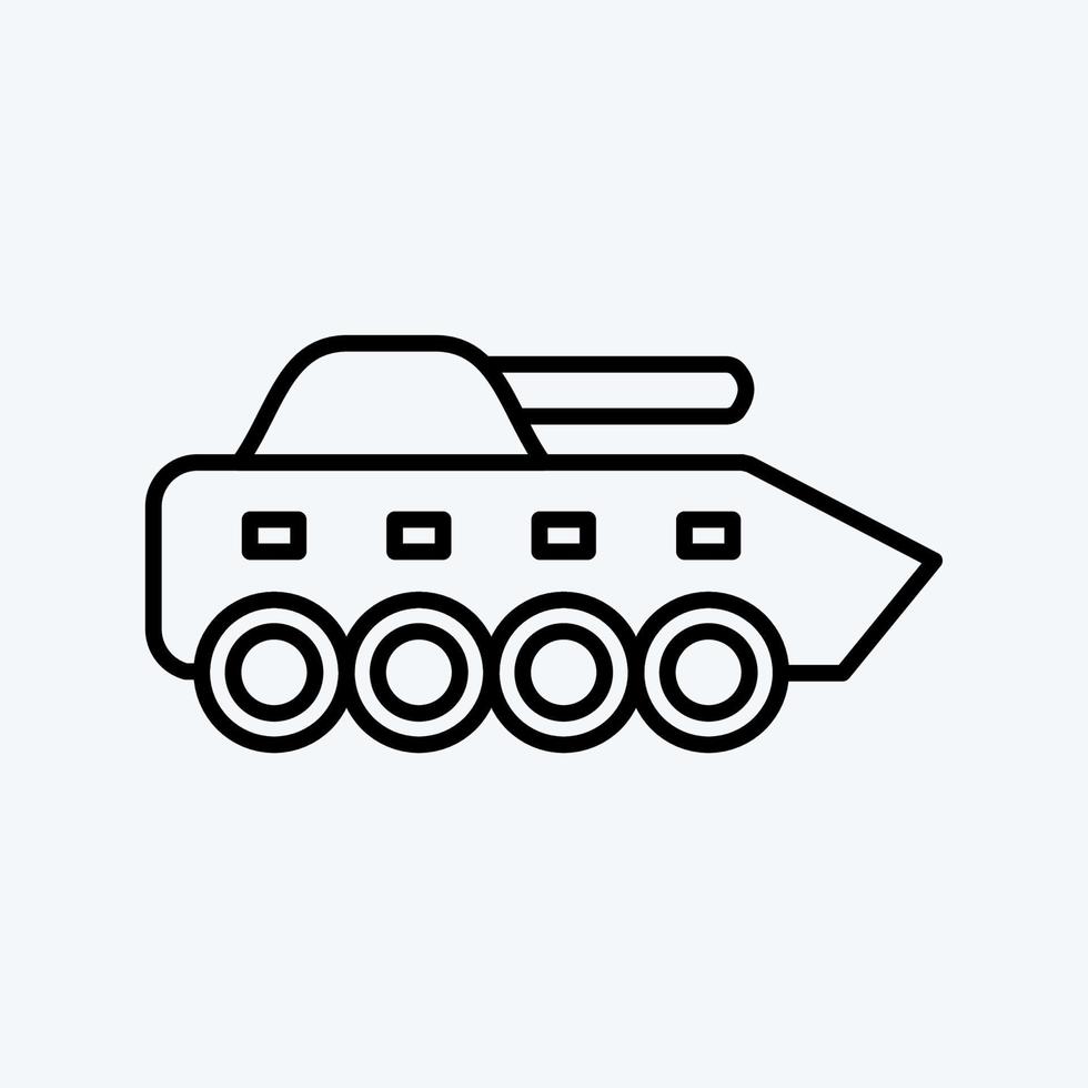 Icon Infantry Tank. suitable for Education symbol. line style. simple design editable. design template vector. simple illustration vector