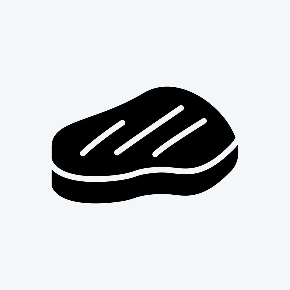 Icon Steak. suitable for Meat. glyph style. simple design editable. design template vector. simple illustration vector