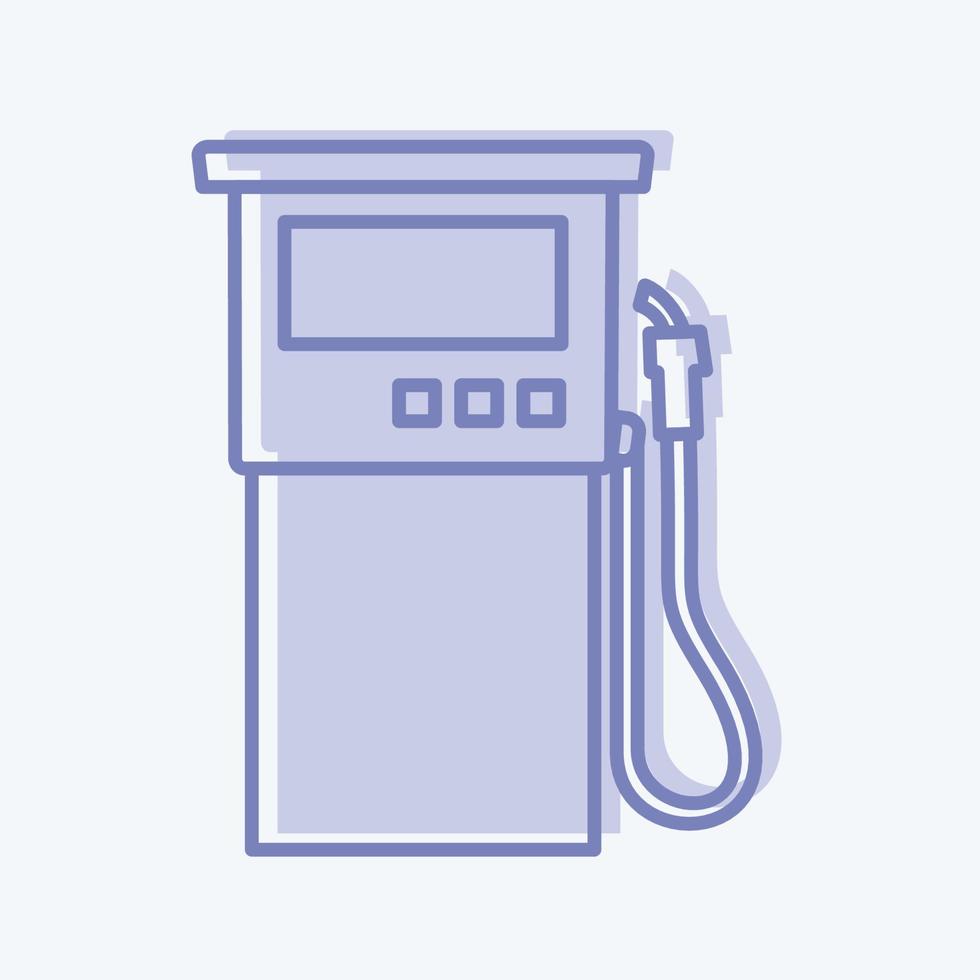 icono de la bomba de gasolina. adecuado para el símbolo de la educación. estilo de dos tonos. diseño simple editable. vector de plantilla de diseño. ilustración sencilla