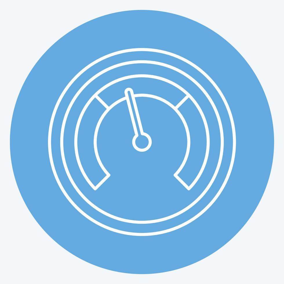 Icon Speedometer. suitable for education symbol. blue eyes style. simple design editable. design template vector. simple illustration vector