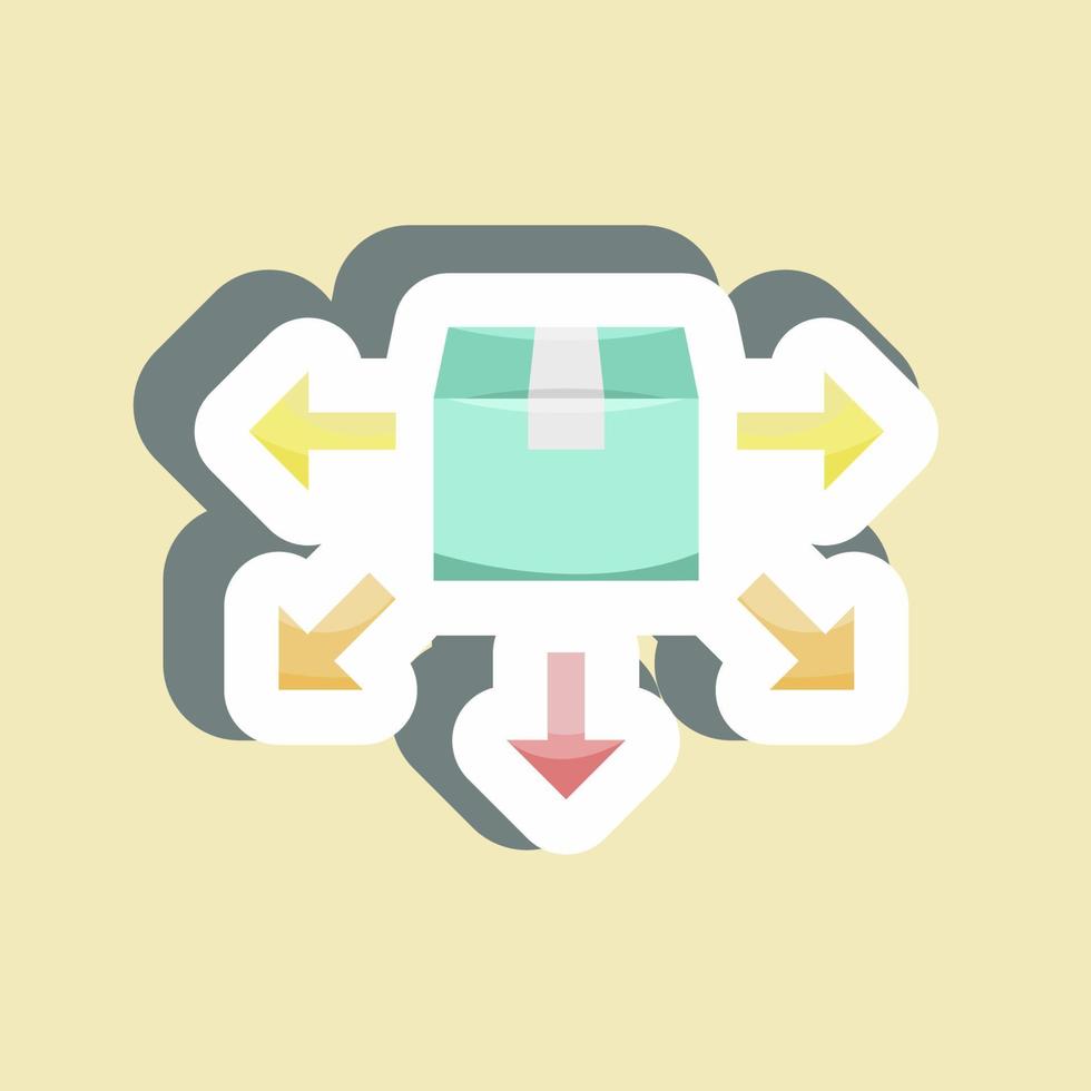 Sticker Distribution. suitable for education symbol. simple design editable. design template vector. simple illustration vector