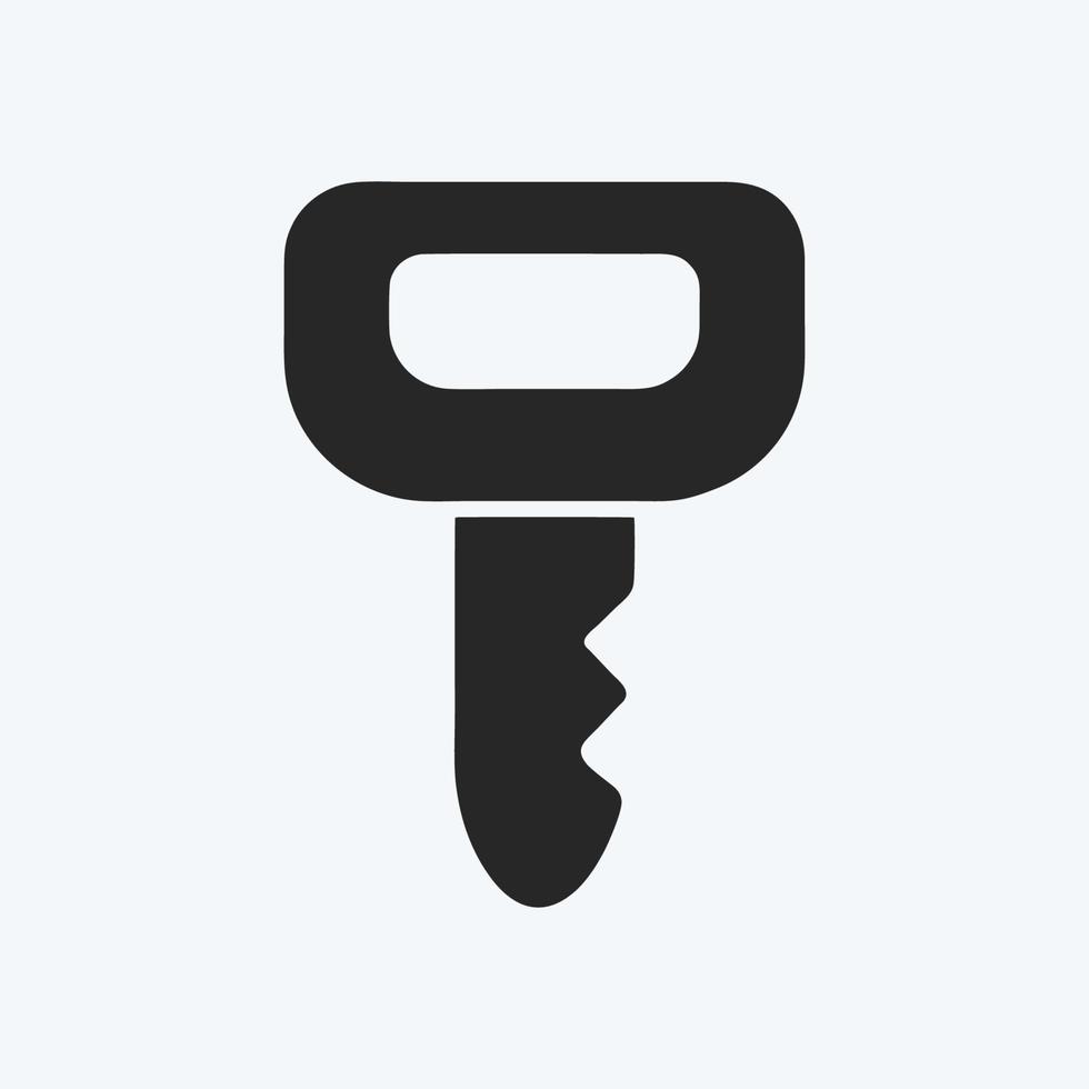 Icon Key. suitable for education symbol. glyph style. simple design editable. design template vector. simple illustration vector