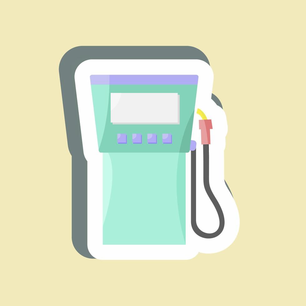 Sticker Gas Station Service. suitable for education symbol. simple design editable. design template vector. simple illustration vector
