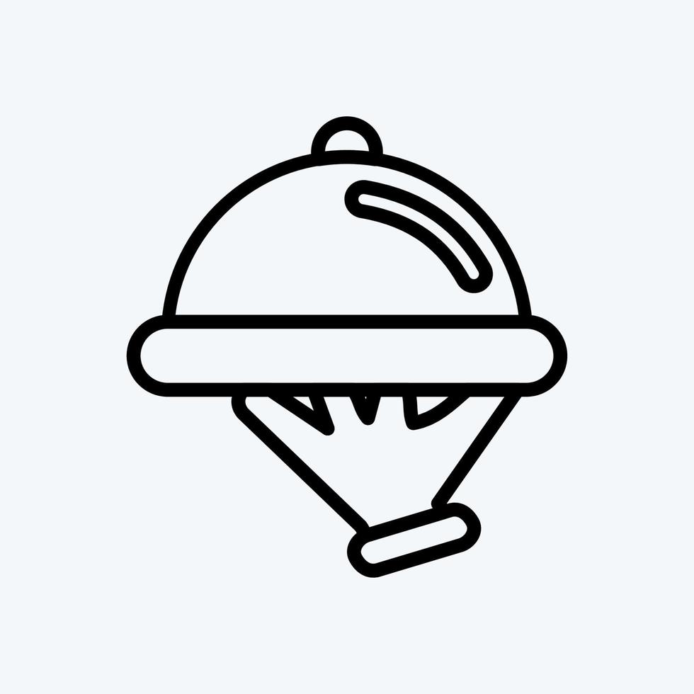 Icon Food Delivery. suitable for education symbol. line style. simple design editable. design template vector. simple illustration vector